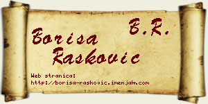 Boriša Rašković vizit kartica